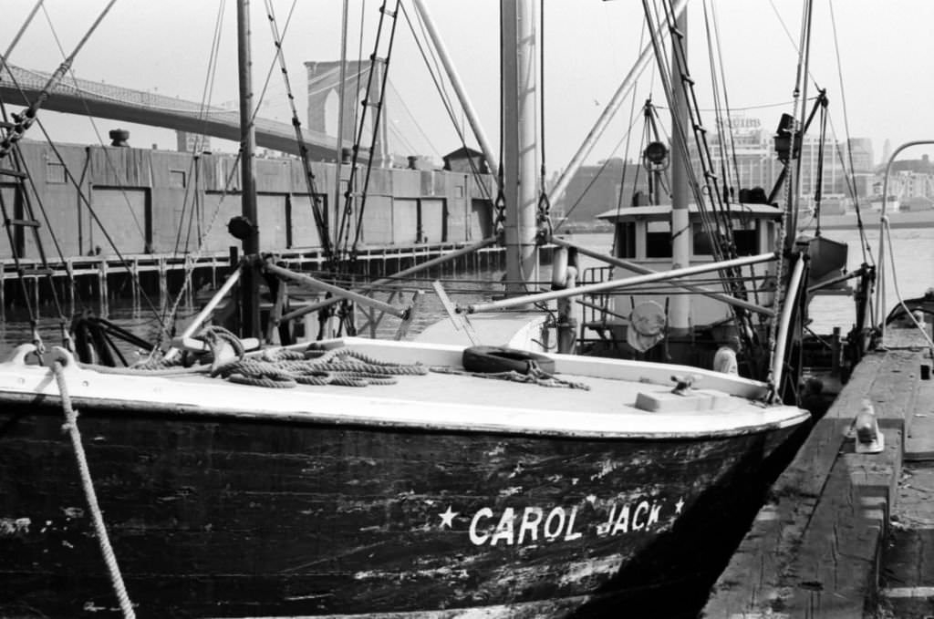 A view of the Fulton Fish Market, 1965