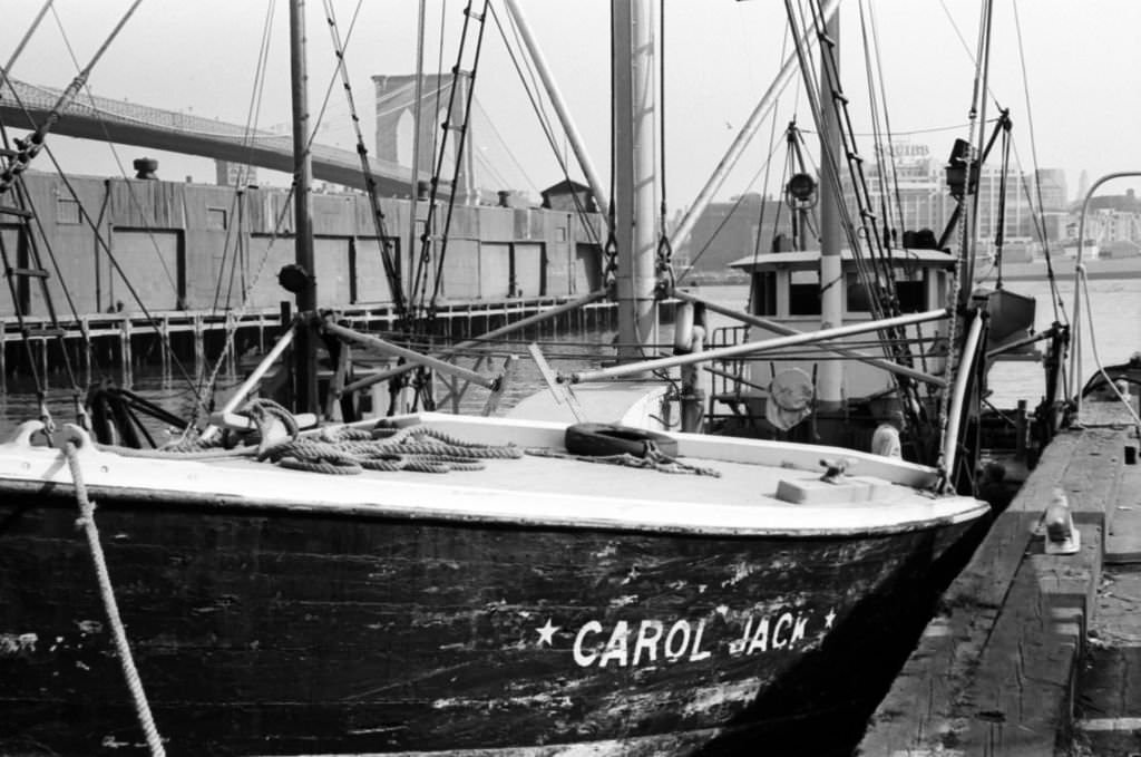 A view of the Fulton Fish Market, 1965