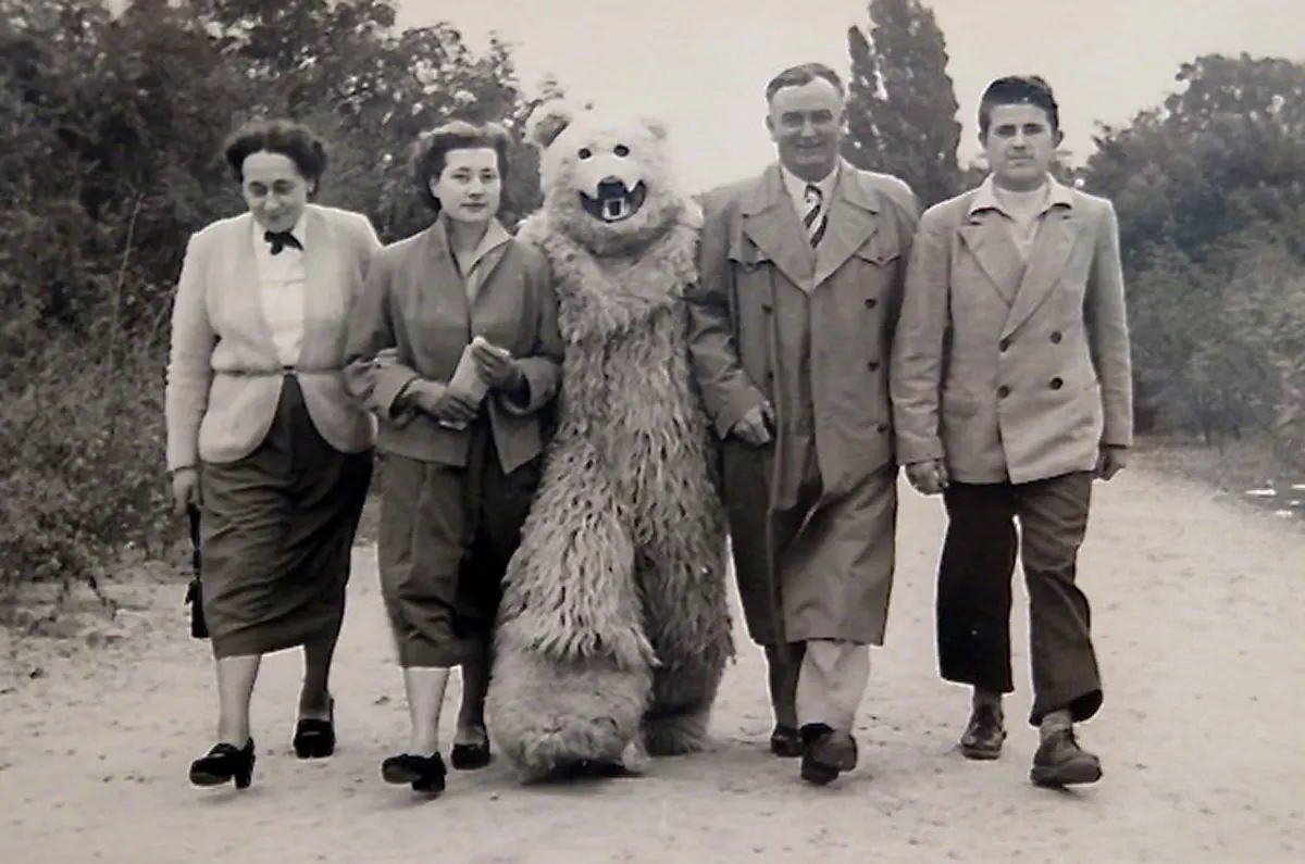 Fascinating Photos of Germans Posing with the Polar Bear Mascots, 1920-1970