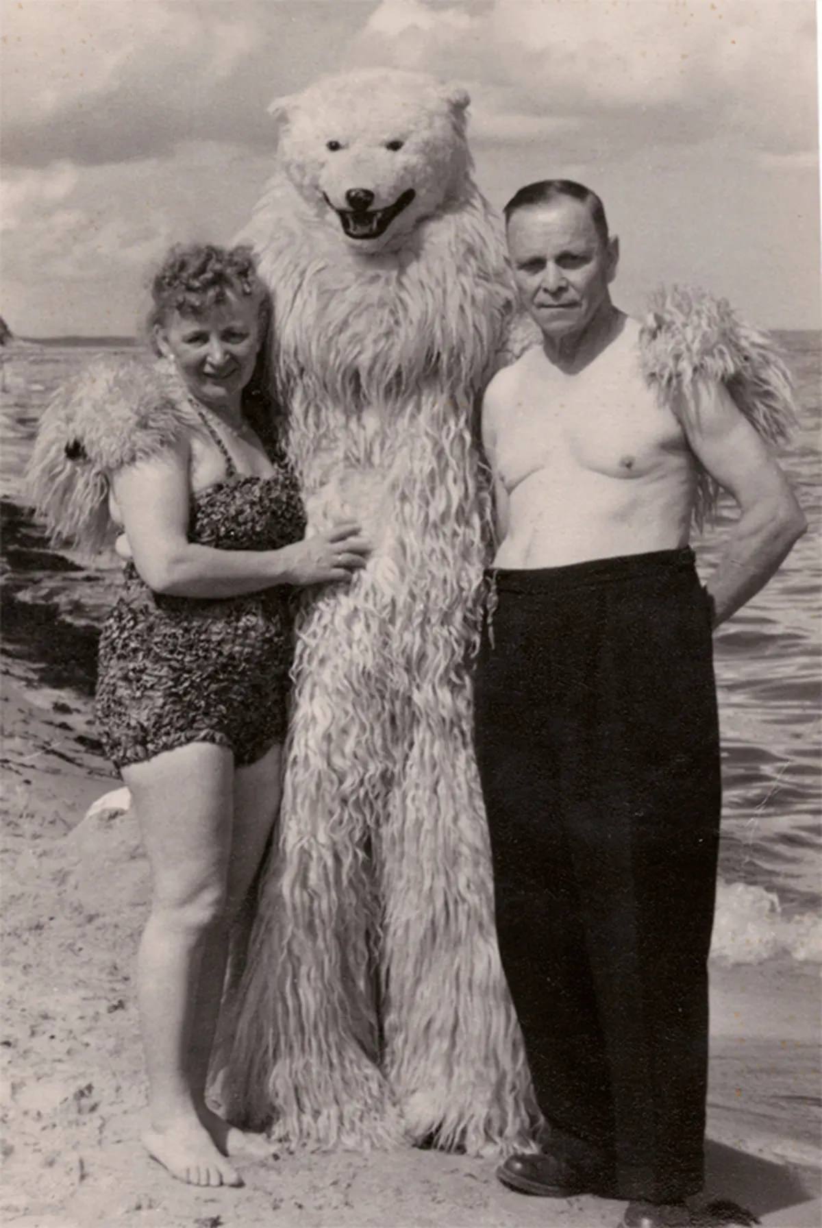 Fascinating Photos of Germans Posing with the Polar Bear Mascots, 1920-1970