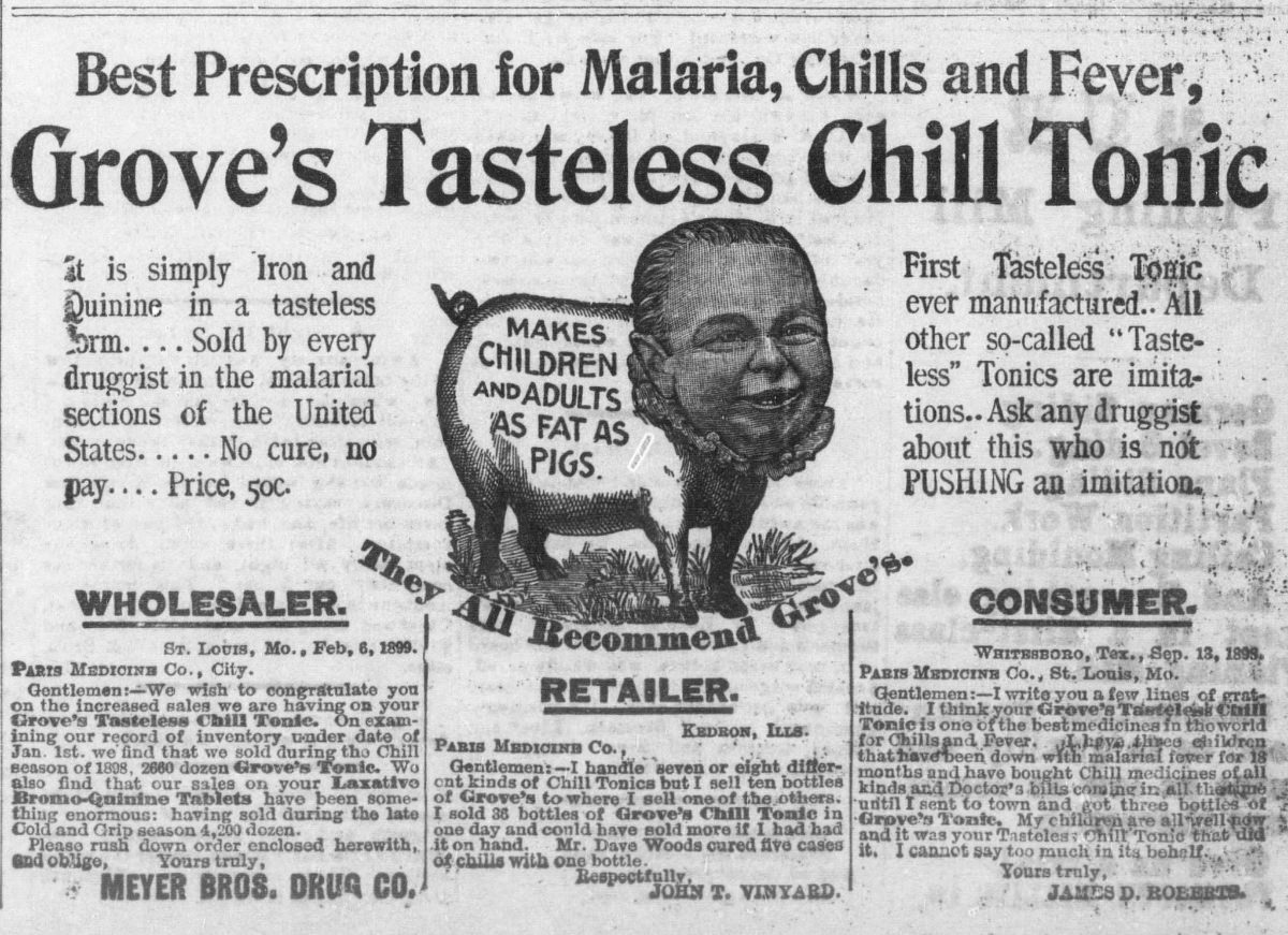 Make Children as Fat as Pig: Disturbing Vintage Ads of Grove’s Tasteless Chill Tonic