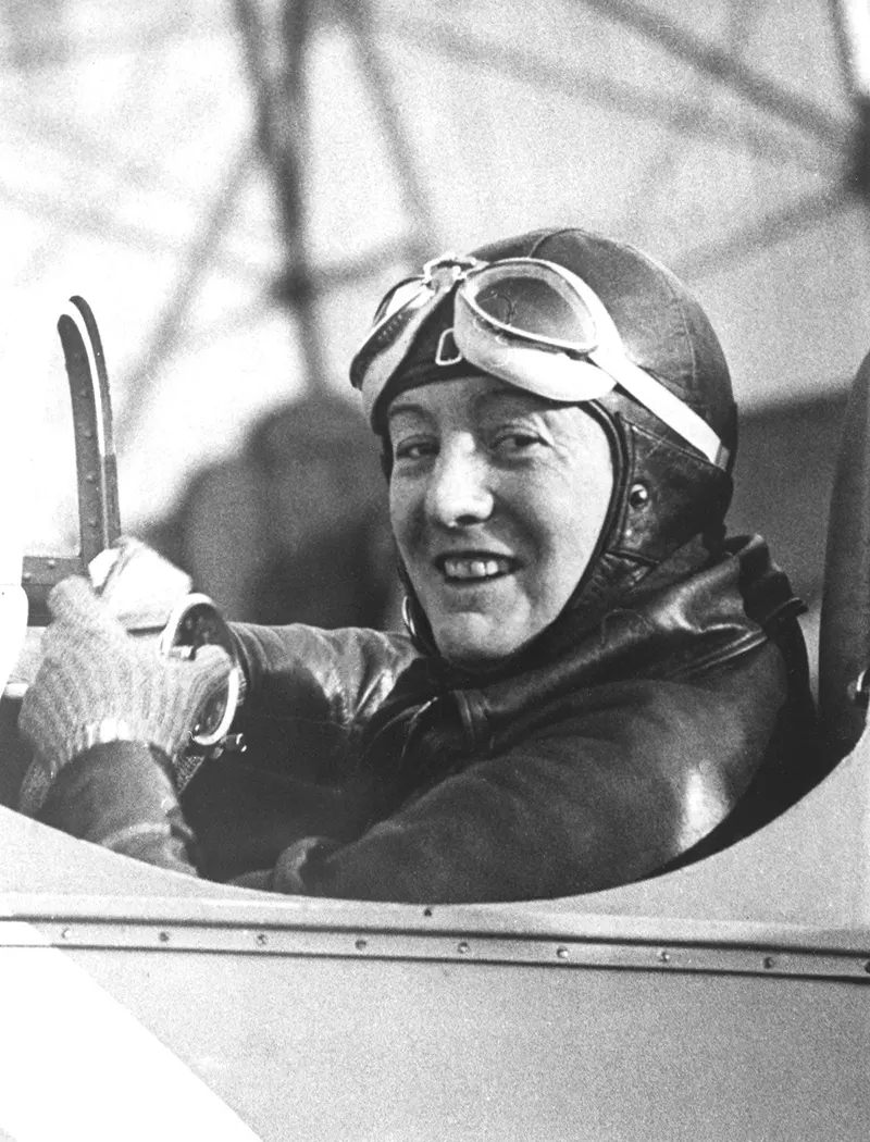 Elisabeth Lion (1904-1988), French aviator. Lion was awarded Chevalier of the Legion of Hono, 1938.