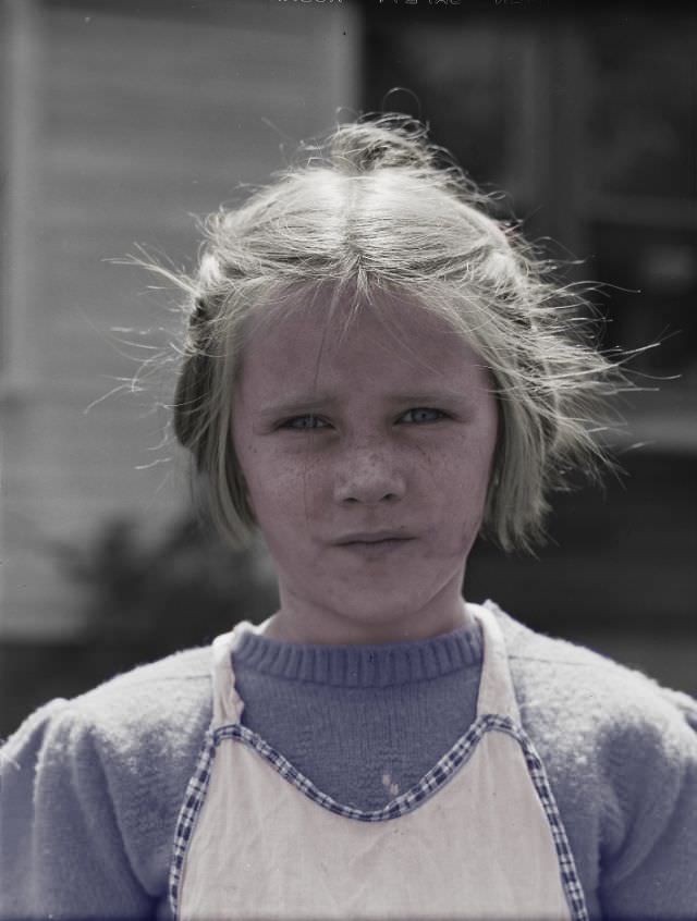 One of the children of Warren Franklin, near Guilford, Vermont, August 1941