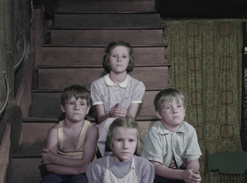 Children of Warren Franklin, dairy farmer near Guilford, Vermont, August 1941