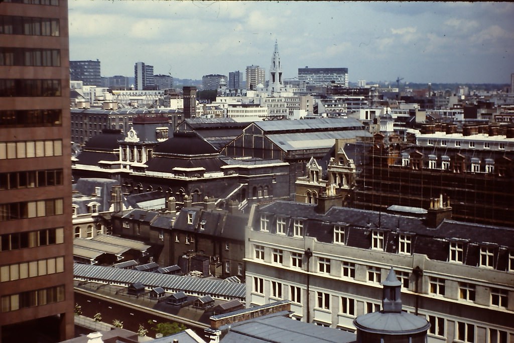 Broad St Station.3 June, 1981. This was taken from Bishops House which is now the Heron Point Tower.