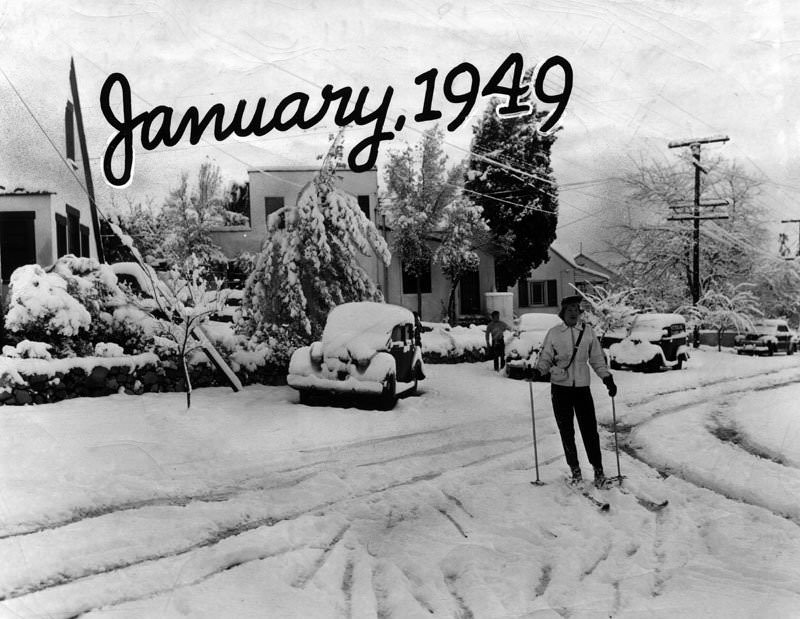 Skiing in La Crescenta.