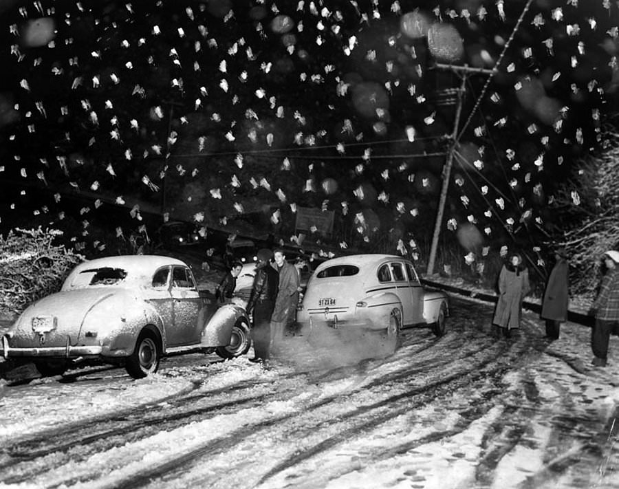 Stalled out motorists in Coldwater Canyon.