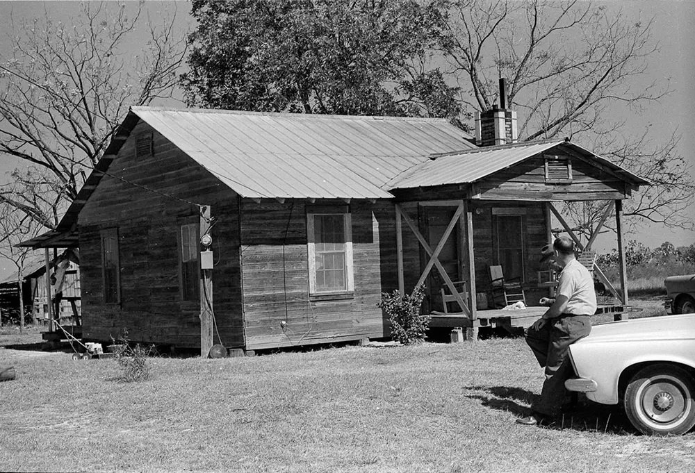 Horace Burge’s home two miles from ground zero was significantly damaged by the shock of the blast.