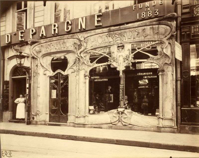 Boutique art nouveau, 45 rue st. Augustin, 1904-05.
