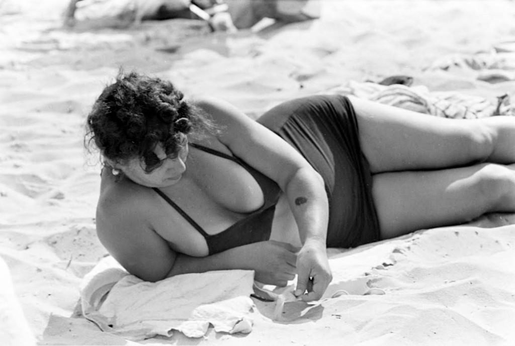 People being ticketed for 'Indecent Exposure' at Rockaway Beach of New York City, 1946