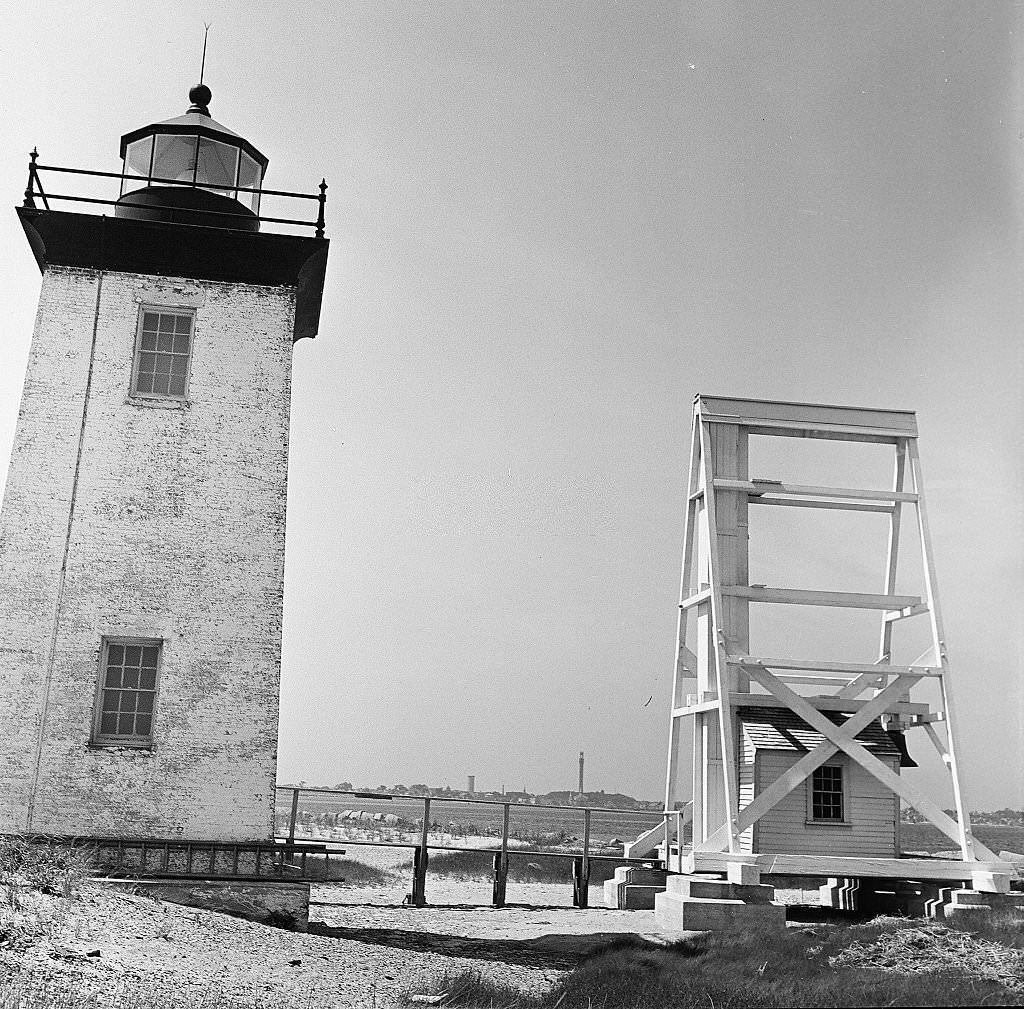 A lighthouse on Cape Cod, Provincetown, Massachussetts, 1947.