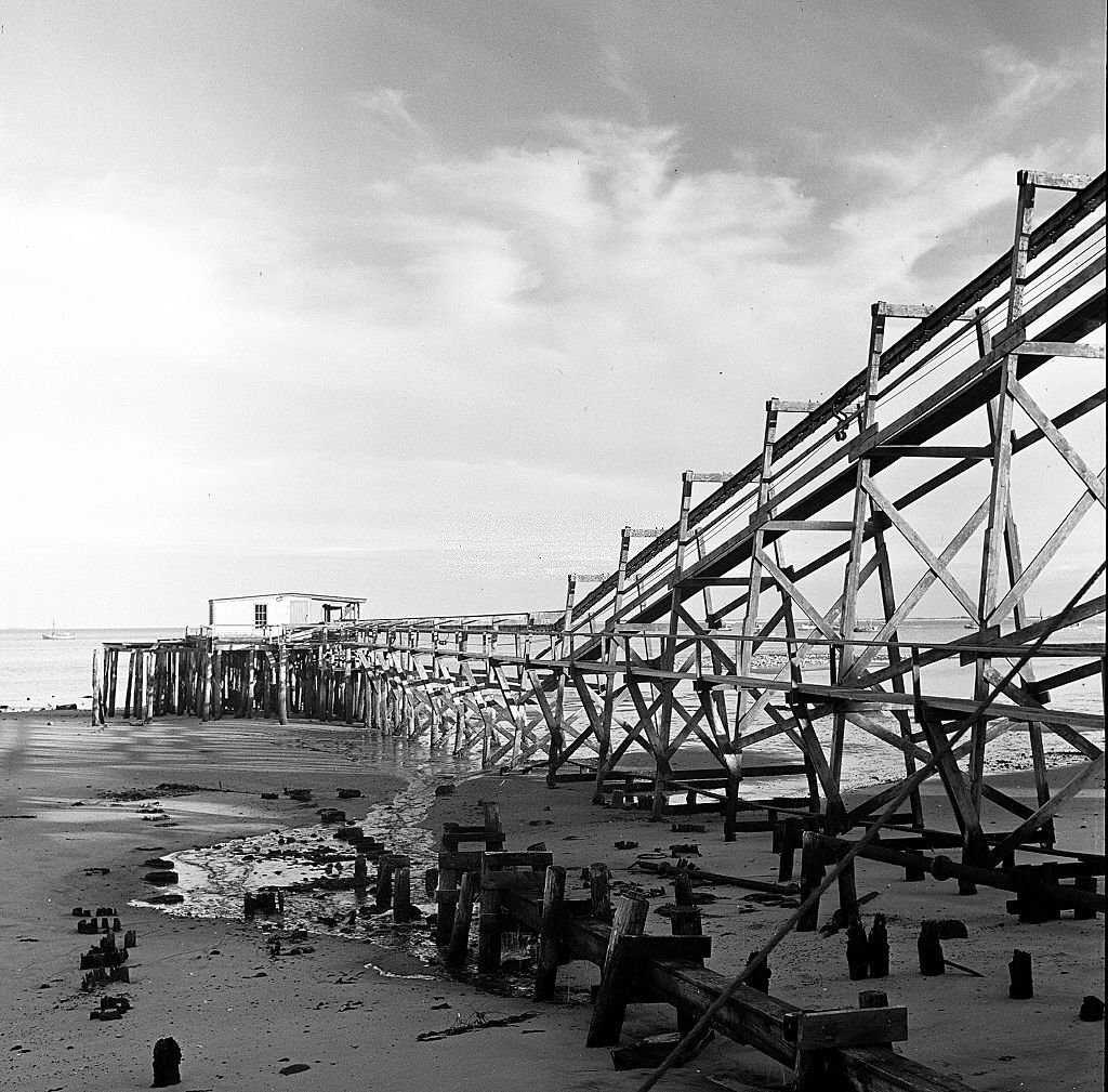 view of the piers, Provincetown, Massachusetts, 1948.