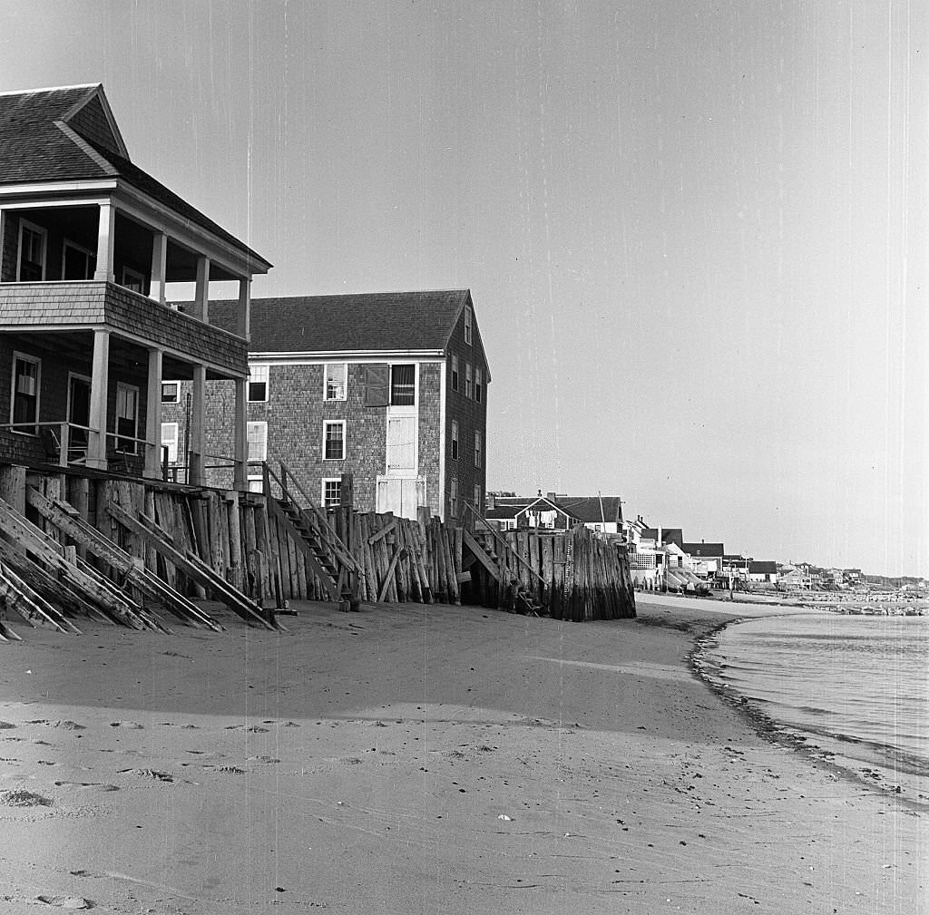 View of houses on the beach, Provincetown, Massachusetts, 1948.