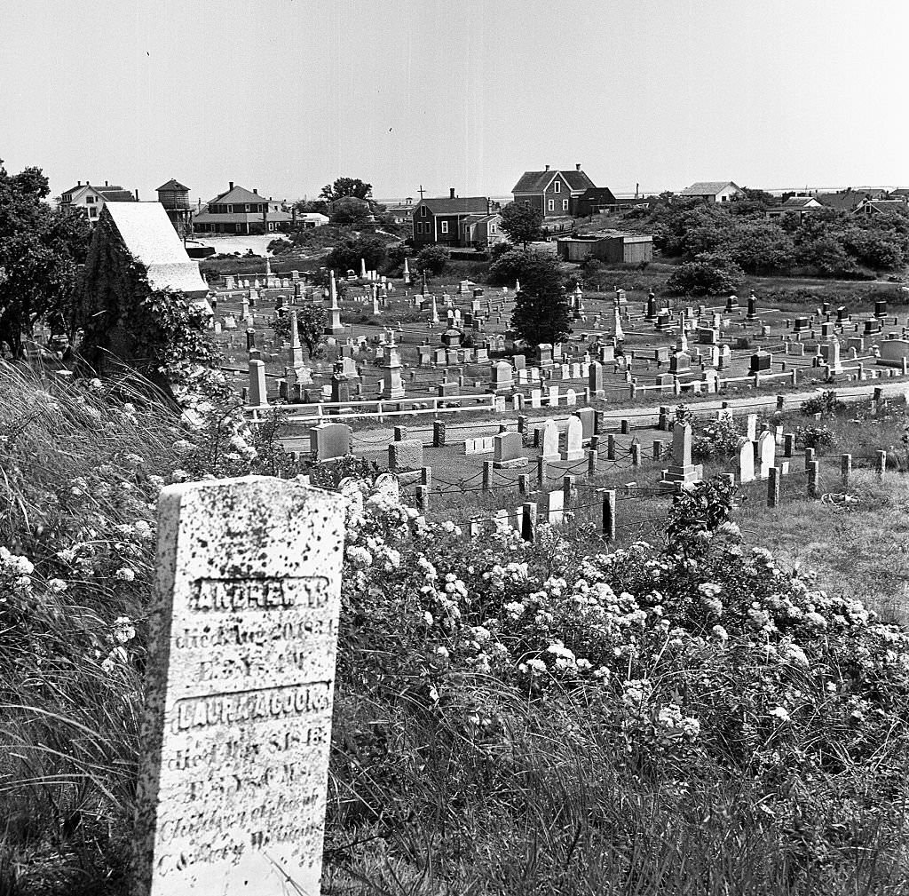 View of the cemetery, Provincetown, Massachusetts, 1948.