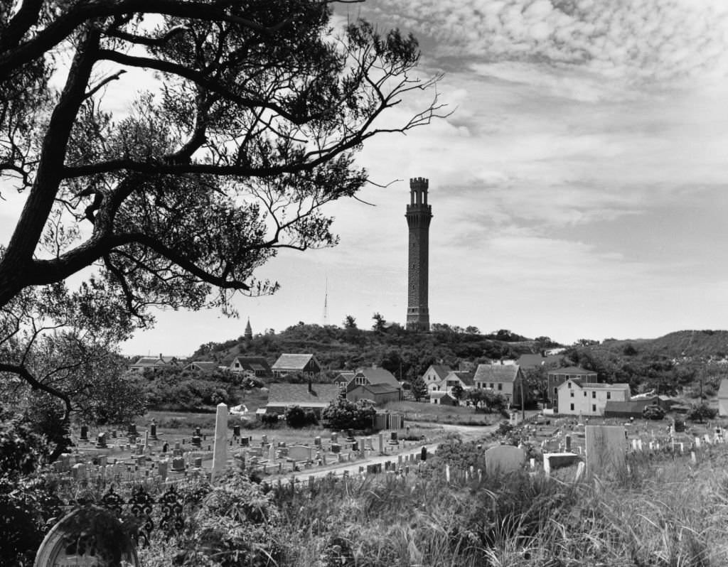 Historical Tower in front of Cemetry, 1940s