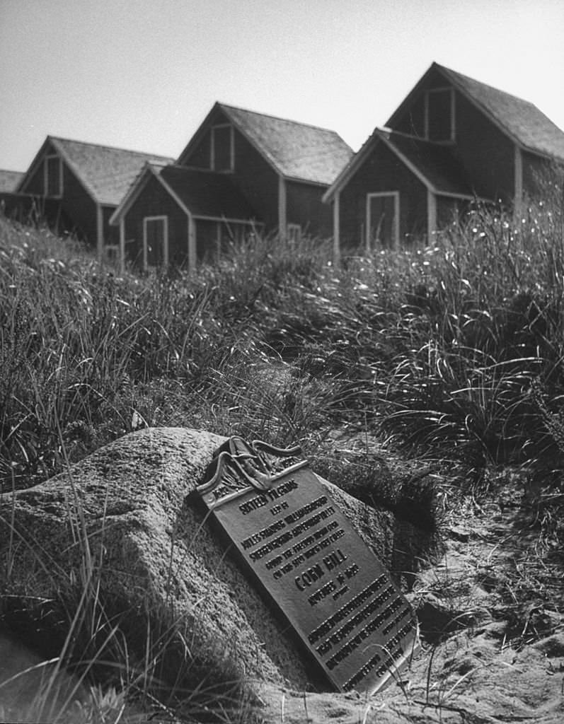 An exterior view of Corn Hill, Massachusetts, 1945.