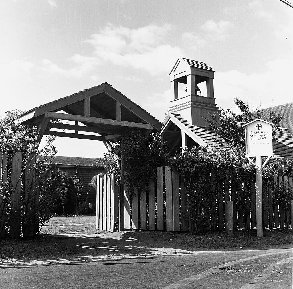 Exterior view of the Church of St Mary at the Harbor, Provincetown, Massachusetts, 1948.