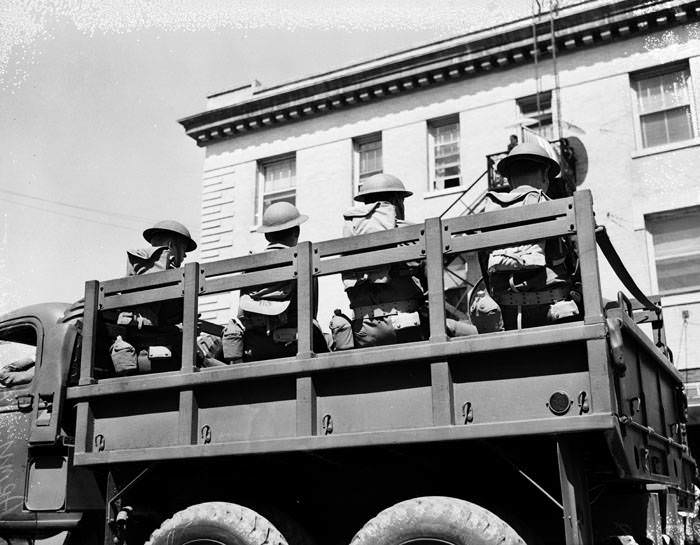 Army Day Parade on N. Alamo Street, 1941