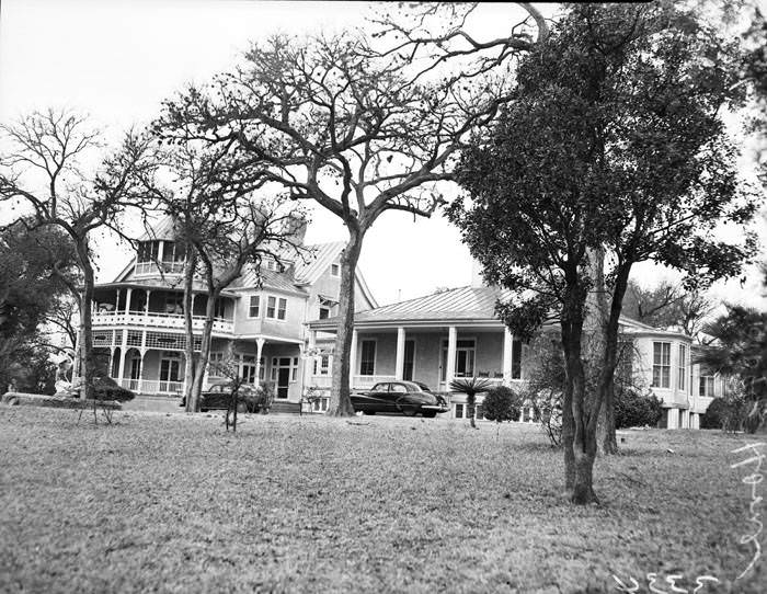 Exterior of the George Brackenridge residence, 1947