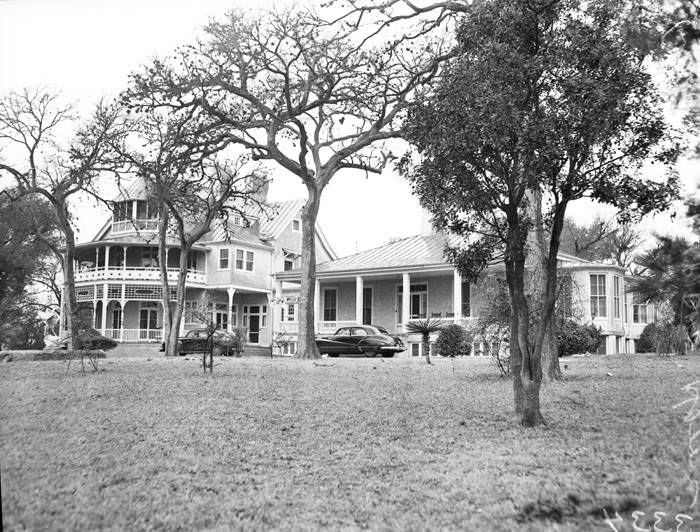 Exterior of the George Brackenridge residence, 1947