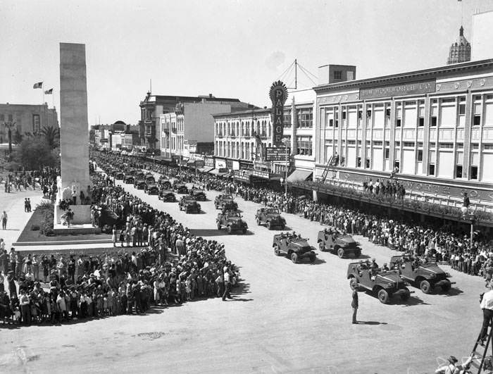 Army Day parade in Alamo Plaza, 1941