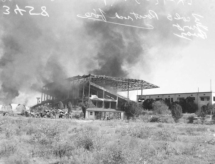 Fire at Alamo Downs Race Track, 1947