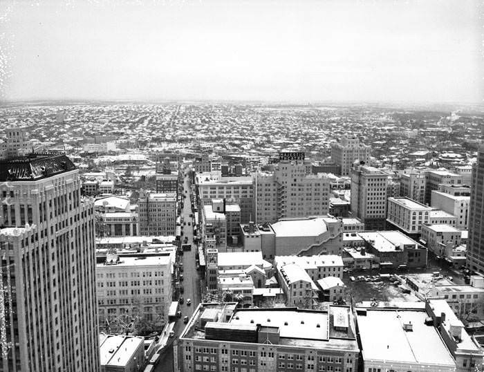 Downtown San Antonio looking north from Smith-Young Tower, 1944