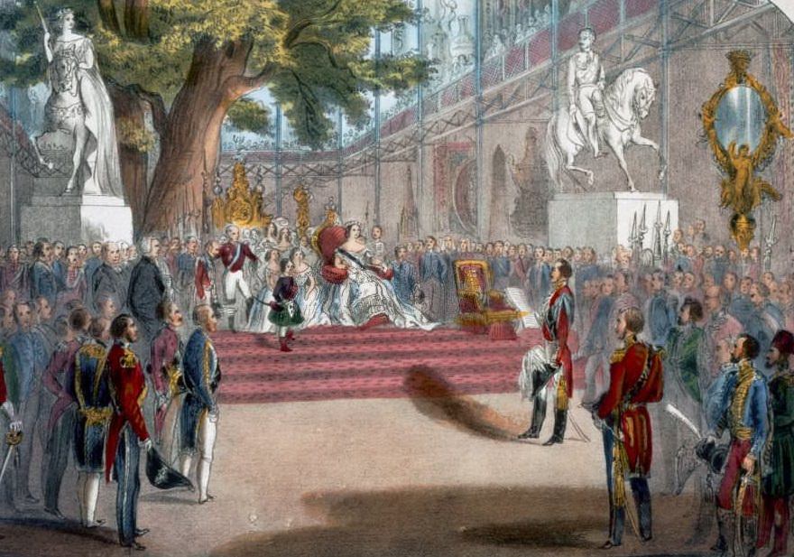 The opening by Queen Victoria of the Industrial Palace in Hyde Park, May 1st 1851.