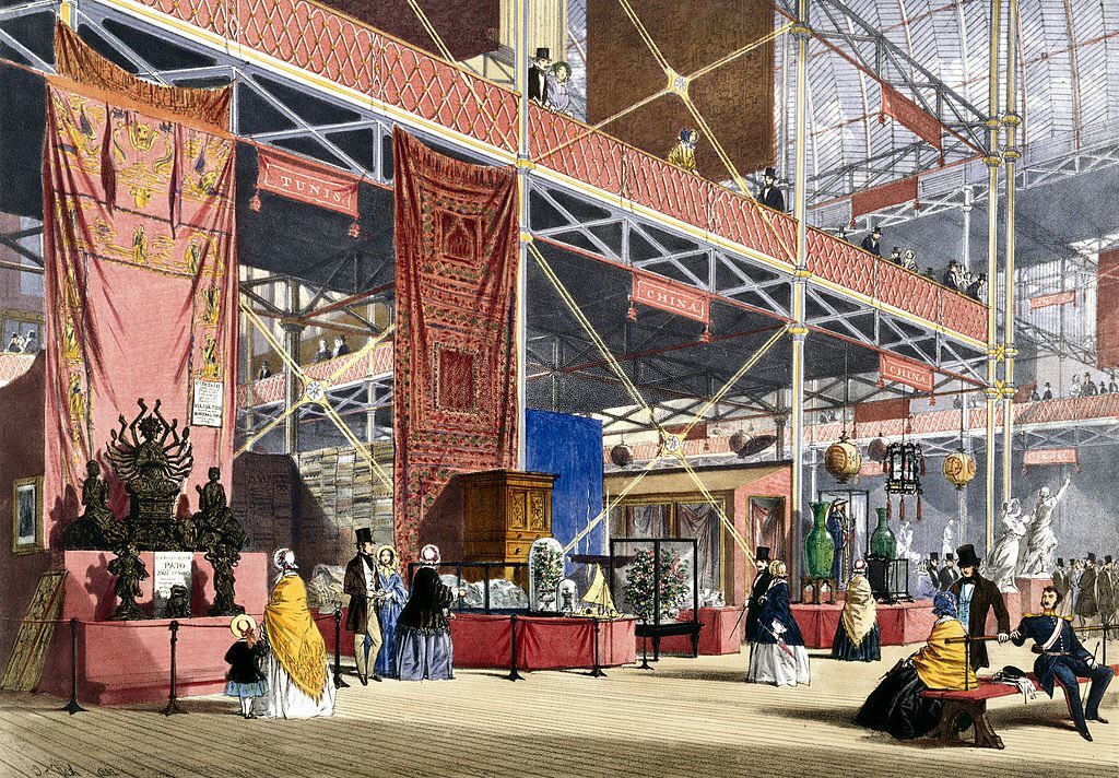 Tunisian No 3 stand at the Great Exhibition, Crystal Palace, London, 1851.