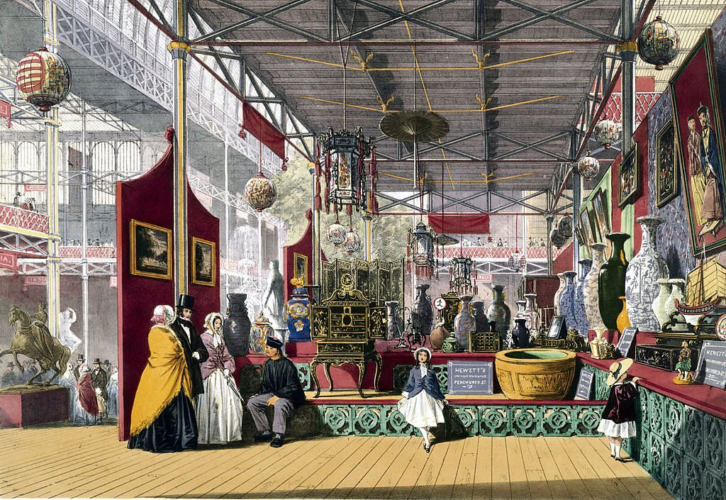 Chinese stand at the Great Exhibition, Crystal Palace, London, 1851.