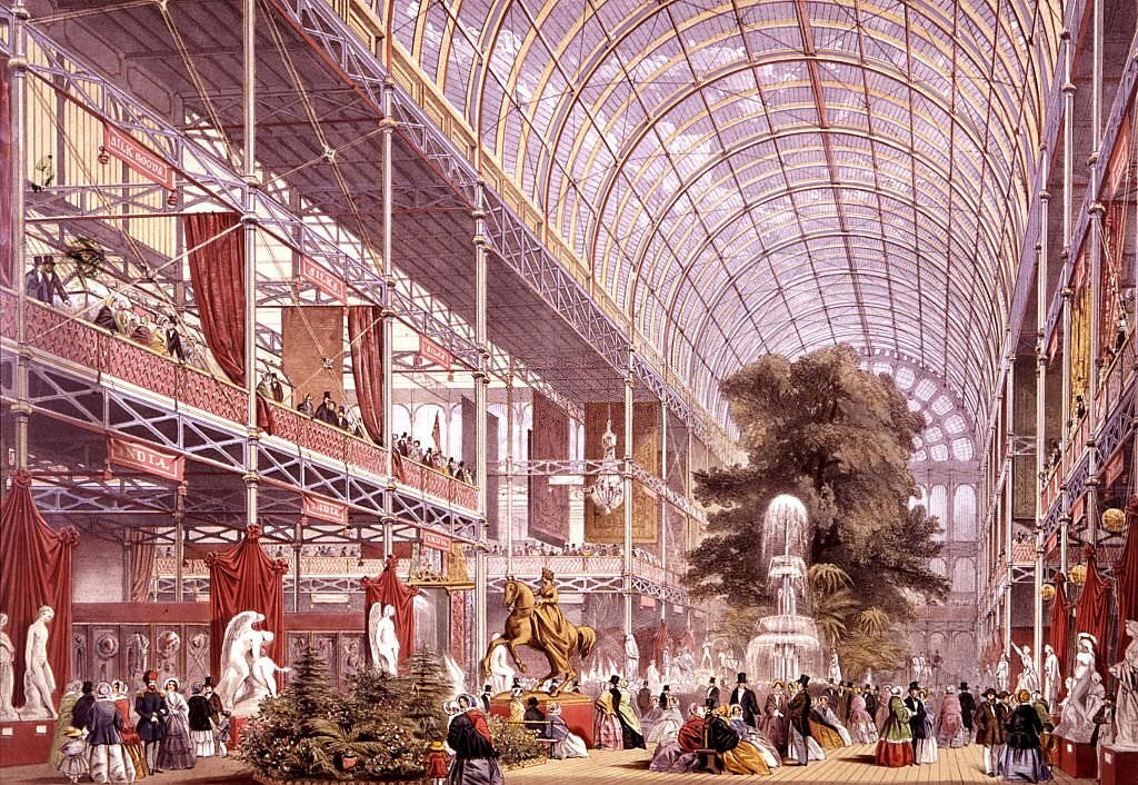 Queen Victoria and Prince Albert inaugurating the great 1851 exhibition.