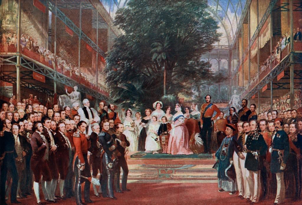The opening by Queen Victoria of The Great Exhibition in Hyde Park, London, England, 1st May, 1851