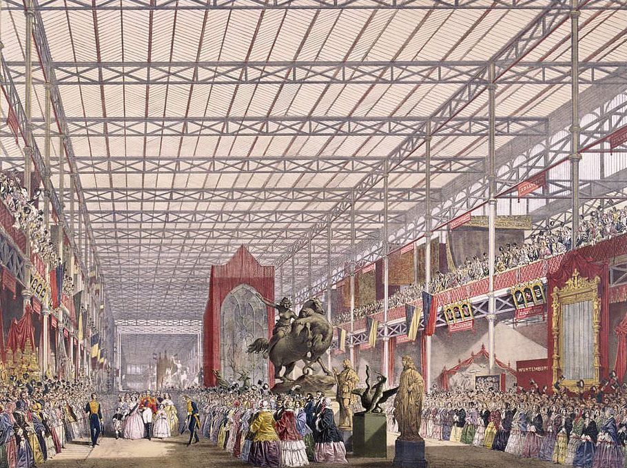 Great Exhibition, Crystal Palace, Hyde Park, London, 1851.
