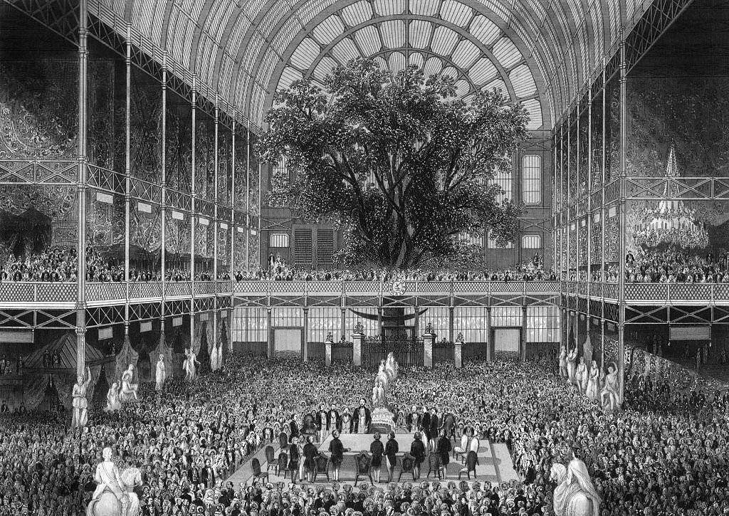 Crowd Inside the Crystal Palace at the Closing of the Great Exhibition, 1851