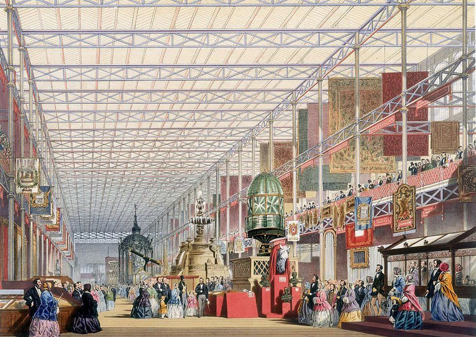 The British Nave at the Great Exhibition, Crystal Palace, London, 1851.
