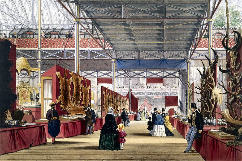 Indian No 6 stand at the Great Exhibition, Crystal Palace, 1851.