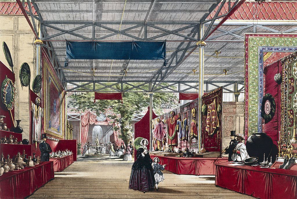 Indian No 7 stand at the Great Exhibition, Crystal Palace, London, 1851.