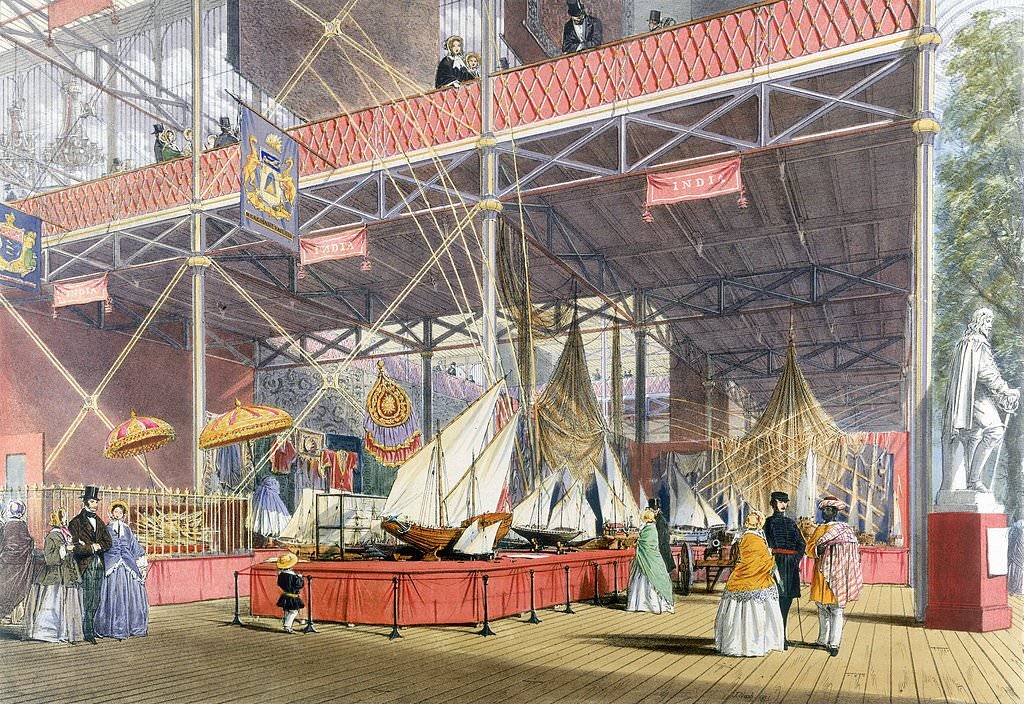 Area representing India at the Great Exhibition, Crystal Palace, London, 1851.