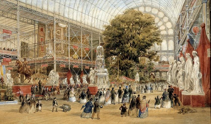 Queen Victoria visiting the Great Exhibition of 1851 at the Crystal Palace by Thomas Abiel Prior
