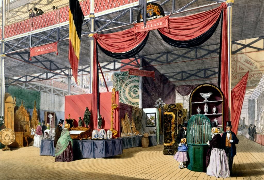 Dutch stand at the Great Exhibition, Crystal Palace, London, 1851.
