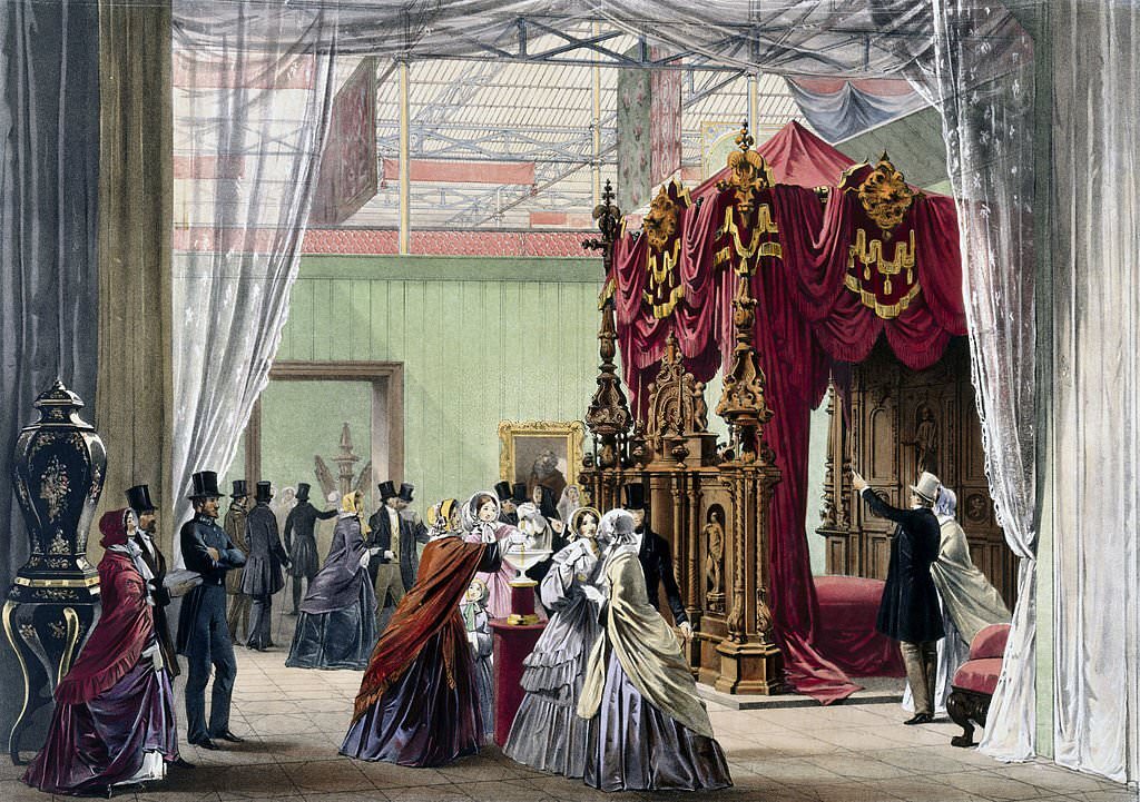 Austrian stand No 1 at the Great Exhibition, Crystal Palace, London, 1851.