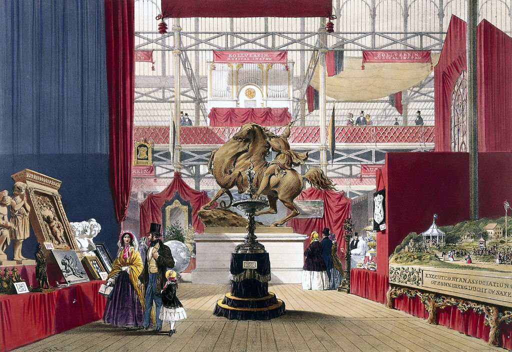 Zollverein stand at the Great Exhibition, Crystal Palace, London, 1851.