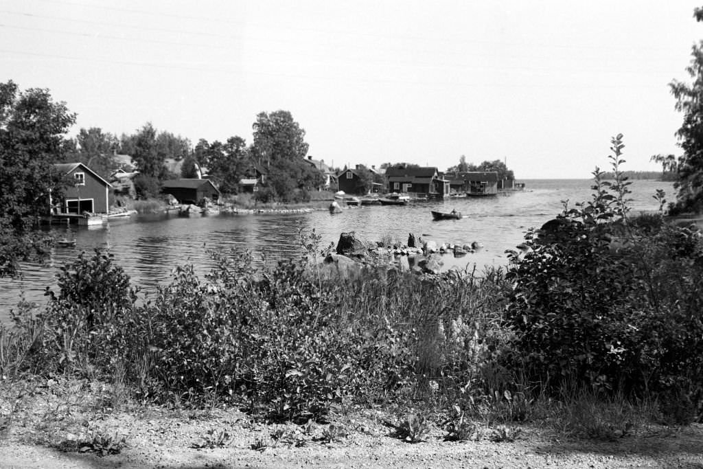 Beach at Norrsundet, Uppsala, Sweden, 1969.