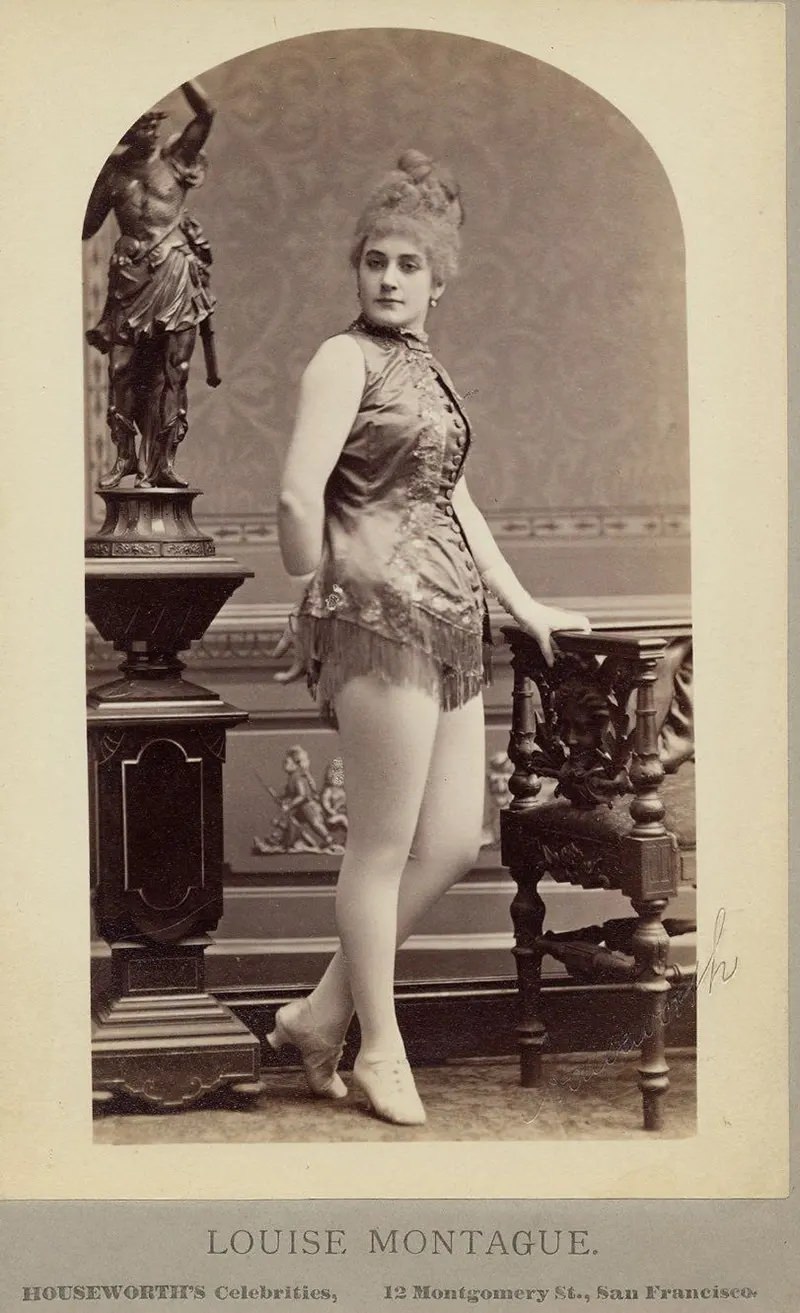 Louise Montague in a mini dress with fringe.
