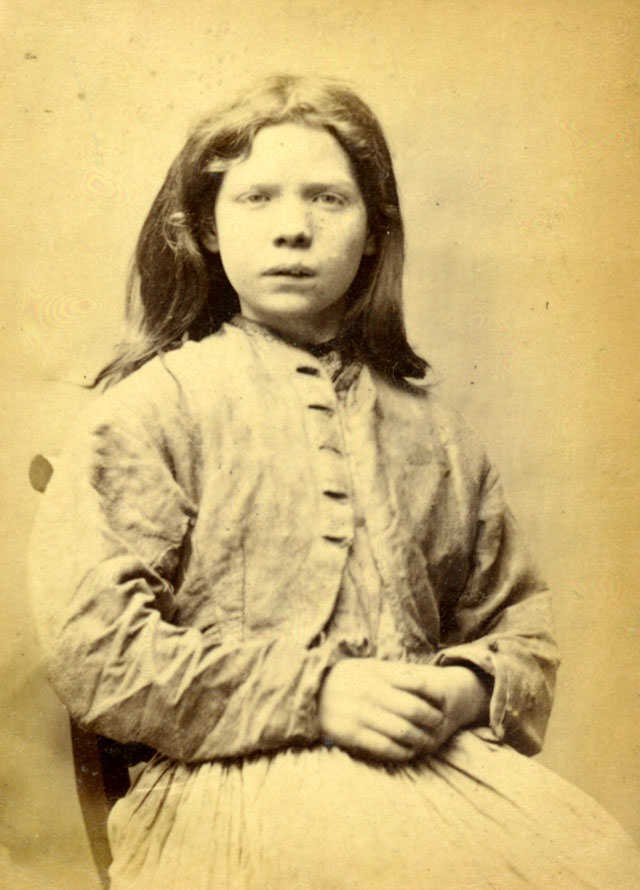 Mary Catherine Docherty: 14. Mary was sentenced to 7 days of hard labor after being convicted of stealing iron along with her accomplices: Mary Hinnigan, Ellen Woodman, and Rosanna Watson.