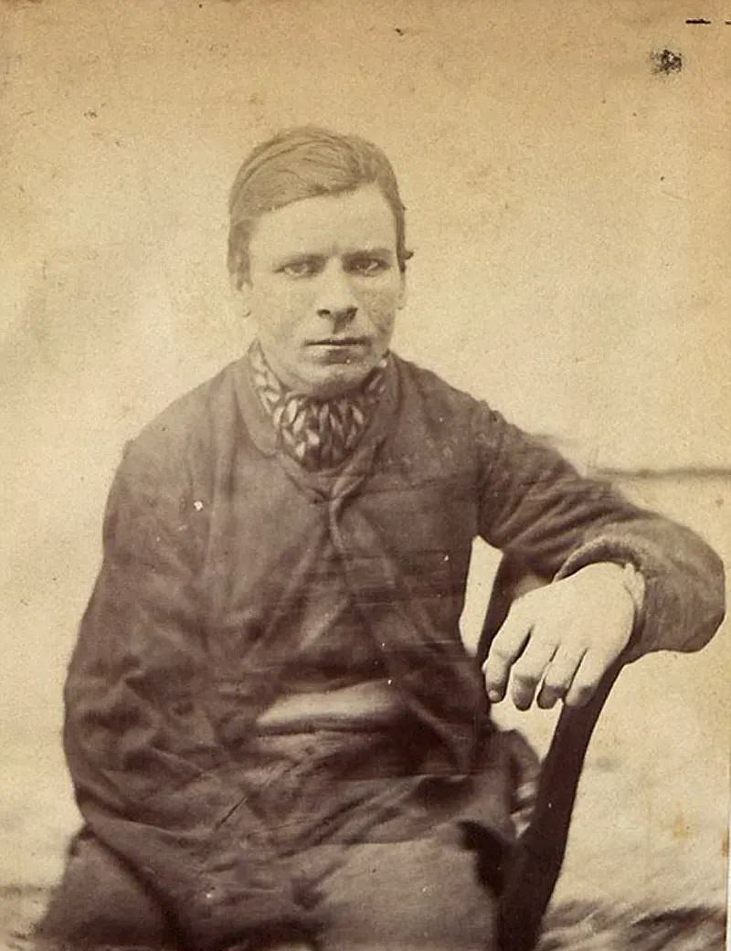 One of the more serious criminals in the mugshot archive, John Conor, 19, was sentenced to six months hard labour at Oxford Castle prison for assault and robbery, on December 18, 1865.