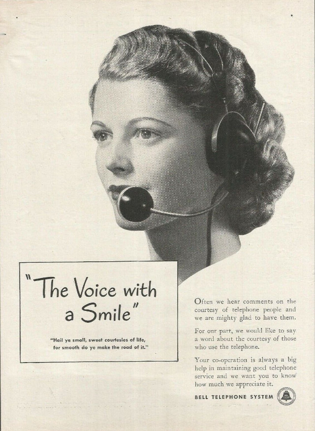 The Voice with a Smile: Vintage Bell Telephone System ads from Between the 1930s and 1950s