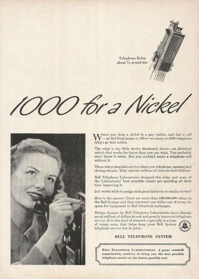 The Voice with a Smile: Vintage Bell Telephone System ads from Between the 1930s and 1950s