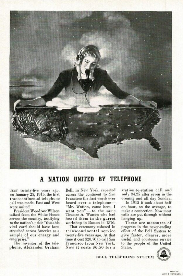 The Voice with a Smile: Vintage Bell Telephone System ads from Between the 1930s and 1950s