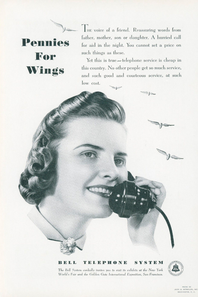 The Voice with a Smile: Vintage Bell Telephone System ads from Between the 1930s and 1950s